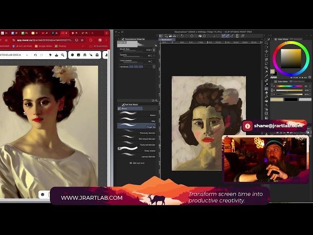 SketchClub JR ART LAB -:Portraits (Female) (Clip Studio)