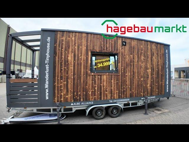 29.999 € Tinyhouse mit Wohnzimmer Küche und Badezimmer. Hagebaumarkt Modulhaus erobert Deutschland