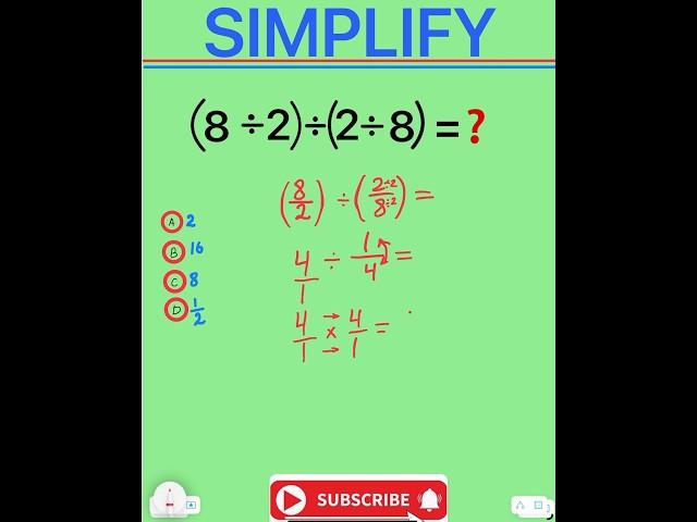 CAN YOU SIMPLIFY #maths #shortvideo #mathstricks #education #youtubeshorts #shorts