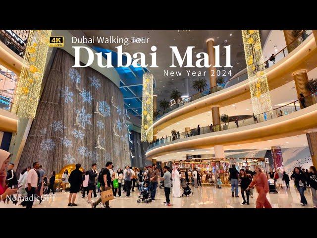 Dubai Mall New Year 2024 Decorations | Dubai Travel Guide 4K HDR