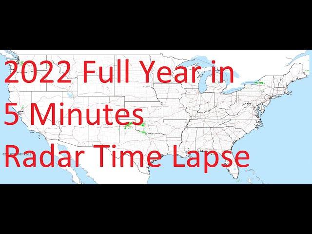 2022 Full Year in 5 Minutes US  Weather Radar Time Lapse Animation