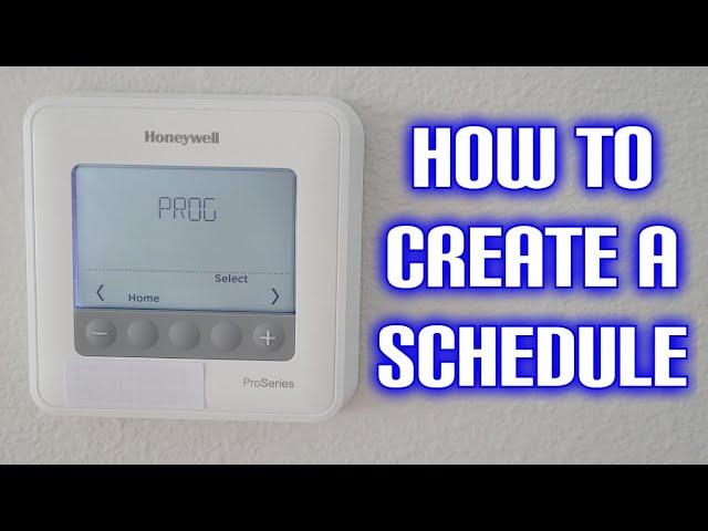 Honeywell Pro Series Thermostat How To Create A Schedule