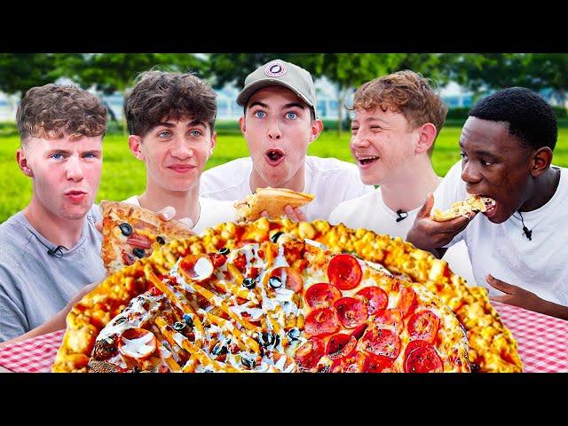 British Highschoolers try Korean Pizza Delivery for the first time!