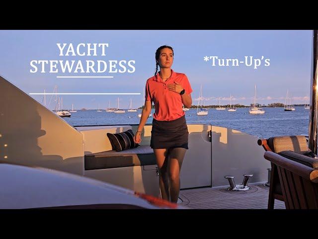 YACHT STEWARDESS MORNING ROUTINE - With guests ON