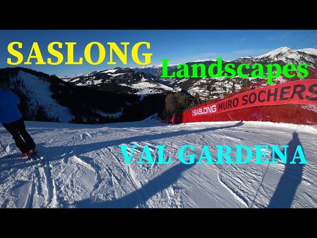 SASLONG, Landscapes, Val Gardena, Santa Cristina, Trentino, World Cup,Super G,Downhill,Skiing Sciare