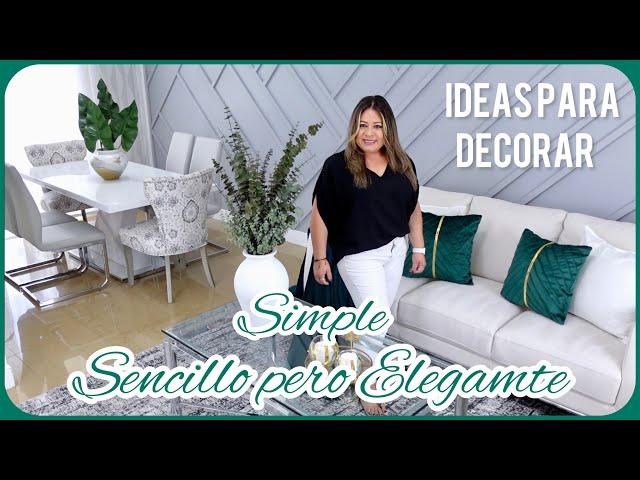 IDEAS PARA DECORAR LA SALA Y EL COMEDOR EN TONES NEUTRALES Y VERDE  DECORANDO CON SHEIN