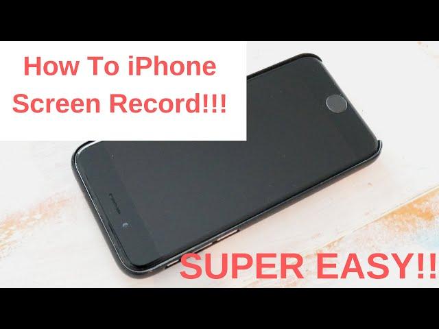 How to Screen Record on an iPhone! Quick tech tutorial