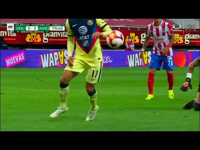 Gol de S. Córdova | Chivas 0 - 3 América | Liga BBVA MX - Guard1anes 2021 - Jornada 11