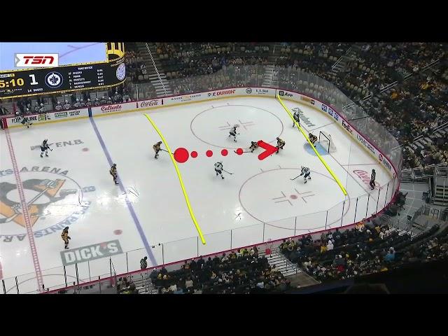 Breaking down the Penguins' bad backchecking that led to Winnipeg goal