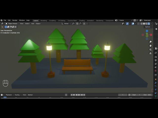 Beginner basic 3D Blender tutorial | make garden lights