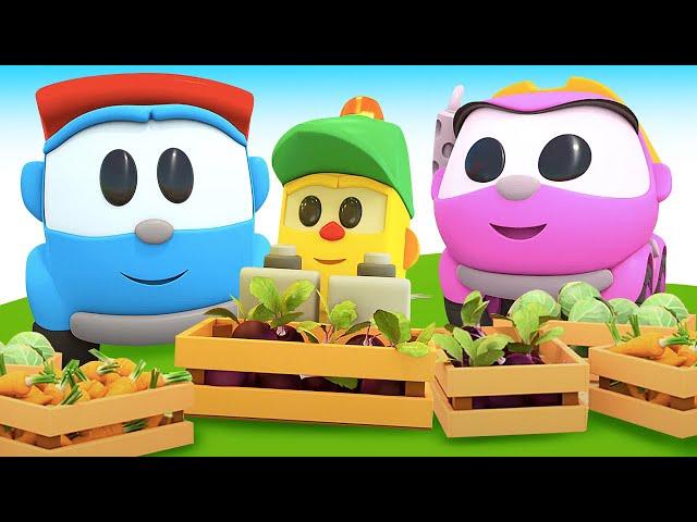 Leo and friends on the farm! Funny cartoons for kids & Learning baby videos. Cartoon collection.