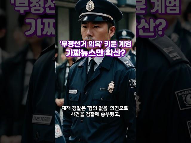 ‘부정선거 의혹’ 키운 비상계엄령 논란… 가짜뉴스만 확산?#비상계엄부정선거#뉴스 #이슈#shorts