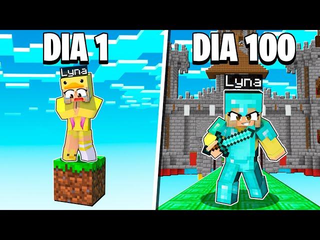 SOBREVIVÍ 100 DÍAS EN UN MUNDO DE UN BLOQUE EN MINECRAFT