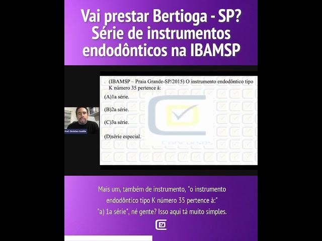 Série de instrumentos endodônticos na IBAMSP - CD Concursos