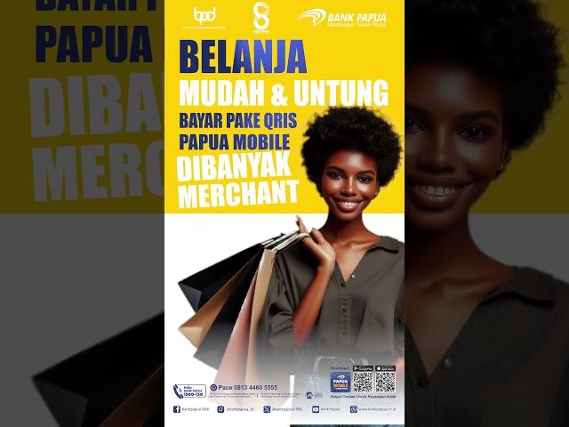 Belanja mudah pake QRIS Papua Mobile by Bank Papua #shorts #shortsvideos #bankpapua #ojk #qris