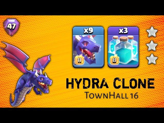 Hydra Clone Attack Th16 | Legend League Day 5 | Hydra Clone Attack Strategy Th16 Clash of Clans