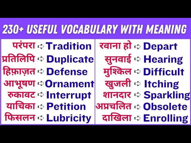 225+ Vocabularies words english learn | English for beginners #practice