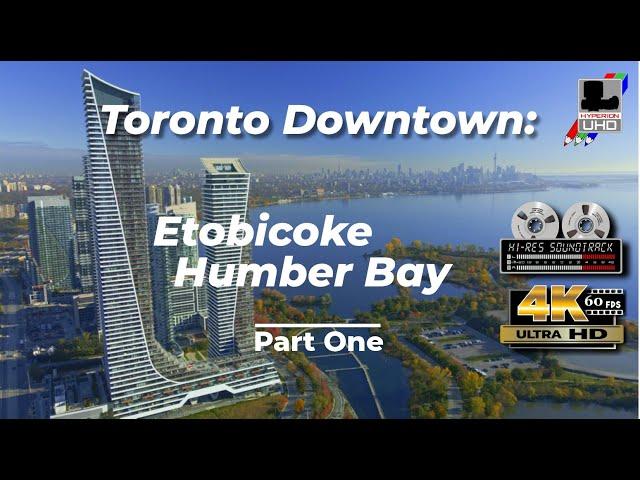 Downtown Toronto Etobicoke Lake Ontario drone footage Lakeshore 4k