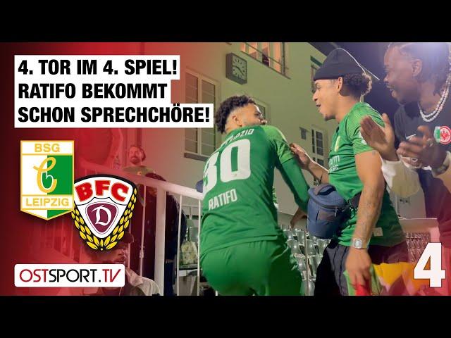 4. Tor im 4. Spiel! Ratifo-Sprechchöre von Fans: Chemie Leipzig - BFC Dynamo | Regionalliga Nordost