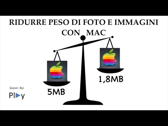 Ridurre Dimensione Peso di Foto e Immagini Mac Apple