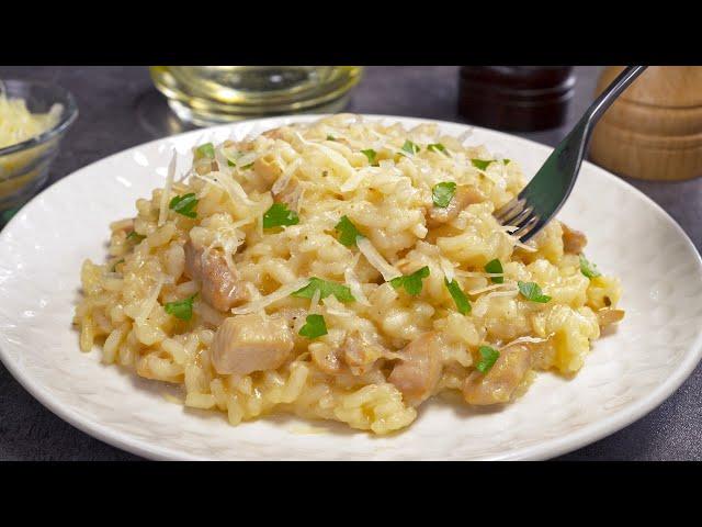 Chicken Risotto. Delicious Italian Dinner in 25 Minutes. Recipe by Always Yummy!