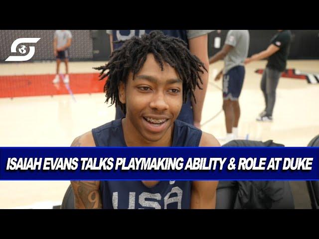 Isaiah Evans talks about his playmaking ability and mindset heading into Duke!!