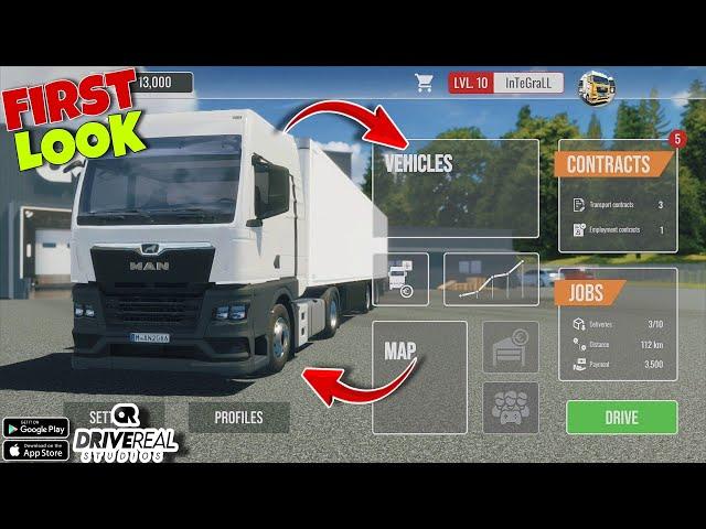  FIRST LOOK | Drive Real Truck Simulator by Drive Real Studios Game Menu U.I.