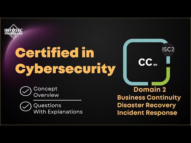 Mastering ISC2 CC Domain 2: BC, DR & IR - Concepts & Practice Questions