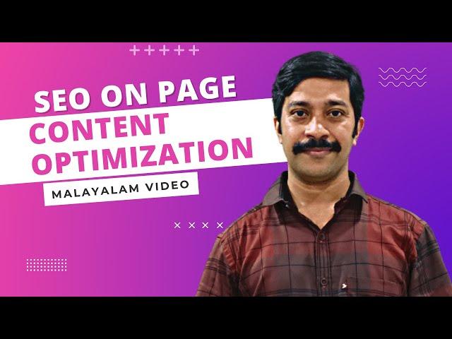 SEO On page Content Optimization - Best Tips & Guidelines - Malayalam Video