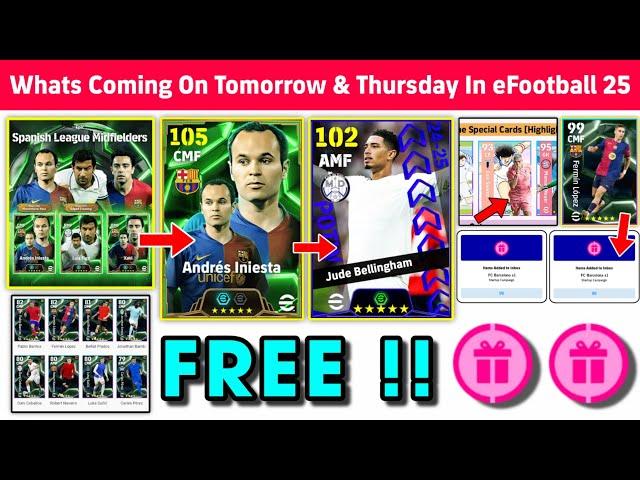 What Is Coming On Tomorrow Monday & Next Thursday In eFootball 2025 Mobile !! Free Epics & Coins 