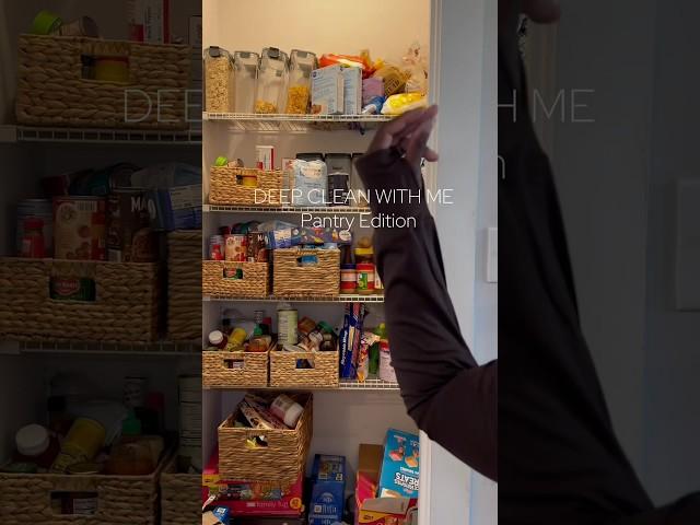 Deep Clean my pantry with me! #cleanwithme #cleaningvideos #relatablemom #sahm #momlife #foryou