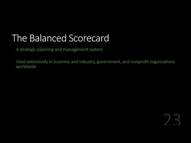 Balanced Scorecard Intro