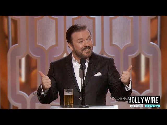 Ricky Gervais’ Top 8 Controversial Golden Globes 2016 Jokes! | Hollywire