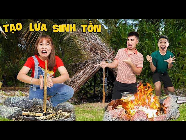 Gấu Đỏ TV - Thử Thách Tạo Lửa Sinh Tồn - Ai Là Người Sinh tồn Giỏi Nhất ?