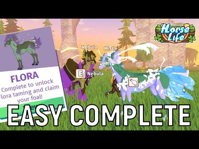 Flora Quests on EASY! Horse Life roblox