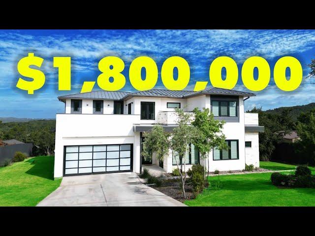 Inside a 3600+ sq ft Custom Home with a HILLSIDE VIEW near Austin, TX
