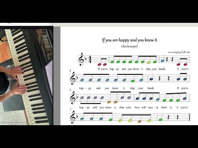 "If you're happy and you know it,clap your hands" piano mini lesson #piano #tutorial