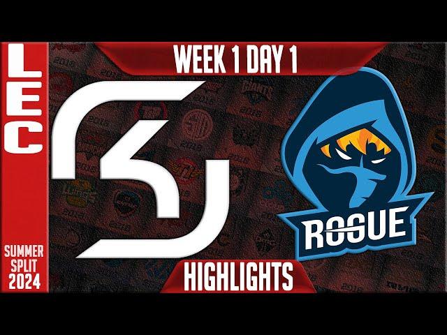 SK vs RGE Highlights | LEC W1D1 Summer 2024 | SK Gaming vs Rogue Week 1 Day 1