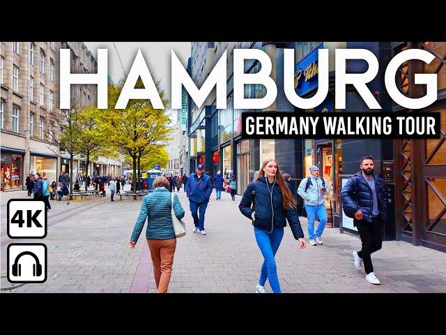 HAMBURG, Germany  4K Walking Tour in the Heart of Germany's Port City