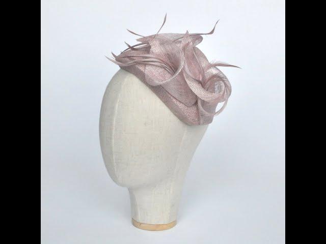 Lilac Hat with Flowers and Feathers