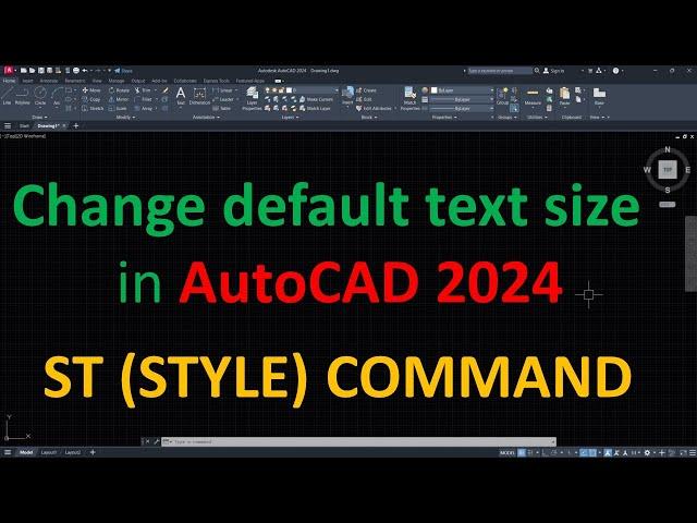 How to change default text size in AutoCAD 2024