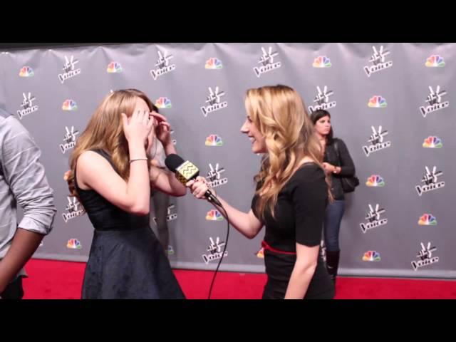 AfterBuzz TV The Voice Top 10 Red Carpet Interview with Caroline Pennell