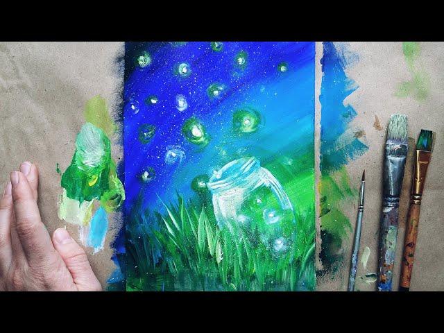 Fireflies in the jar Let's draw magic