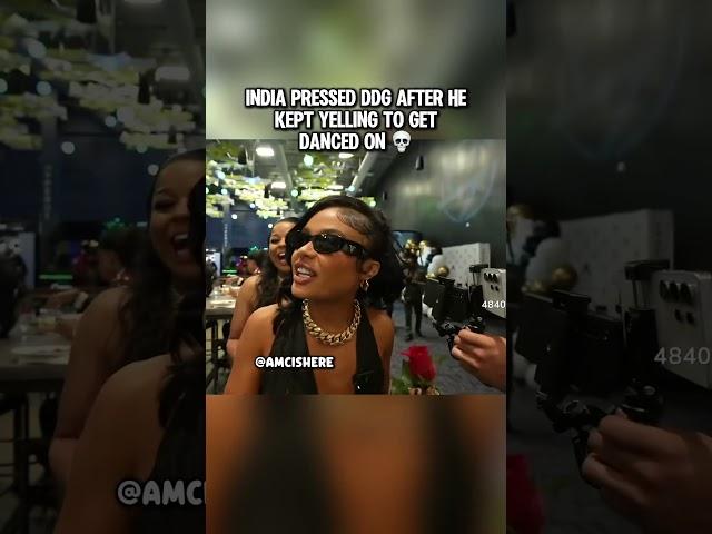 India pressed DDG after he kept yelling to get danced on #ddg #pontiacmadeddg #indialove