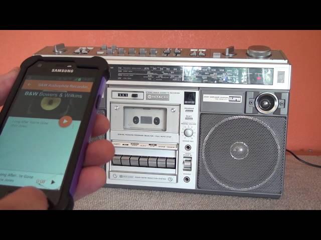 Vintage hitachi TRK-8190E Boombox Converted for Bluetooth Audio