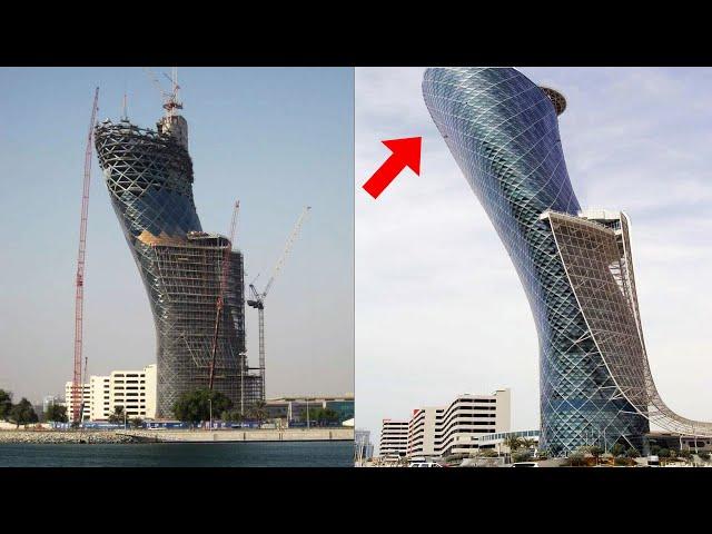 How Engineers made Impossible Tower in Abu Dhabi | Capital Gate Abu Dhabi