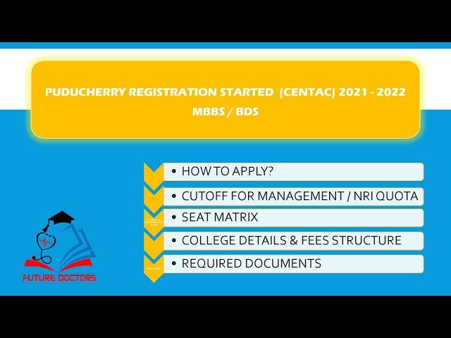 How to apply CENTAC Puducherry? | NEET UG MBBS Admission Registration 2021 |  Easy Guidance | Tamil