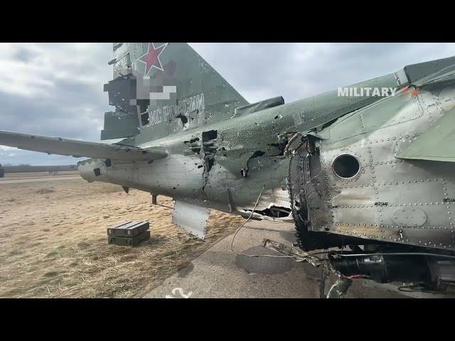 Su-25 Aircraft Safely Lands After Being HIT by Ukrainian MANPADS