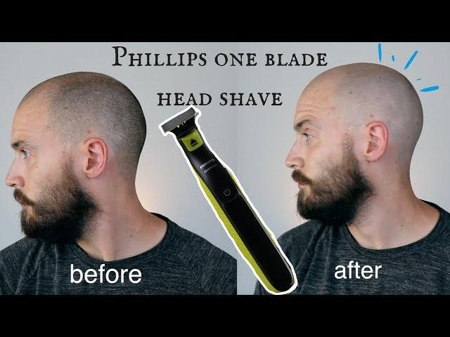 SHAVING MY HEAD - Phillips one blade head shave review *IMPRESSIVE*