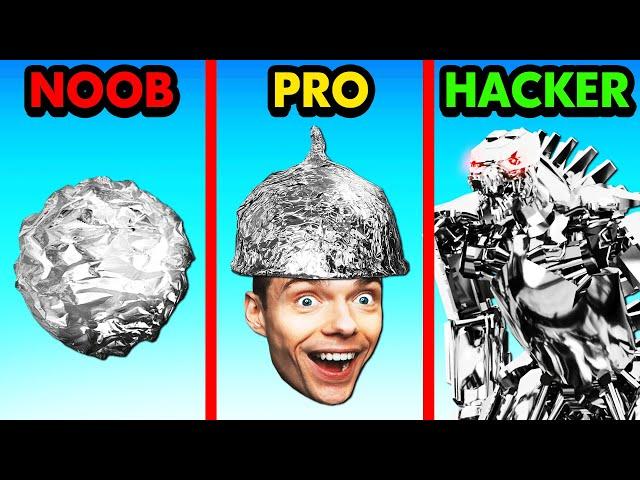 NOOB vs PRO vs HACKER FOIL TURNING